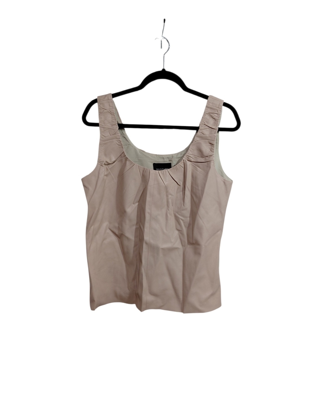 Dolce Cabo Blush Pleated Scoop Neck Tank